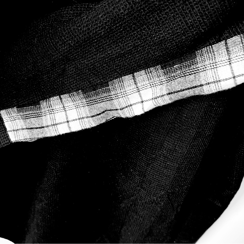 Anrabess Oversized Jersey Flannel Black White Plaid Button Shirt Stretch S New — image 3 of 7